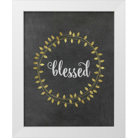 Blessed White Modern Wood Framed Art Print by Murray, Amanda