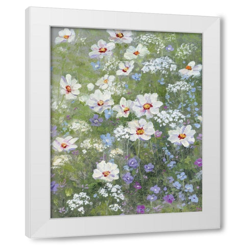 Springtime Flower White Modern Wood Framed Art Print by Swatland, Sally