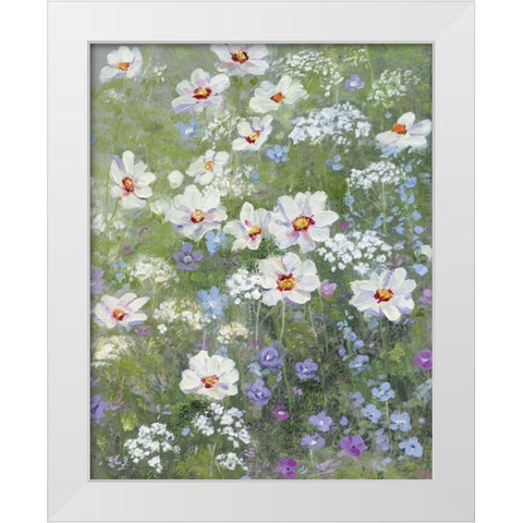 Springtime Flower White Modern Wood Framed Art Print by Swatland, Sally