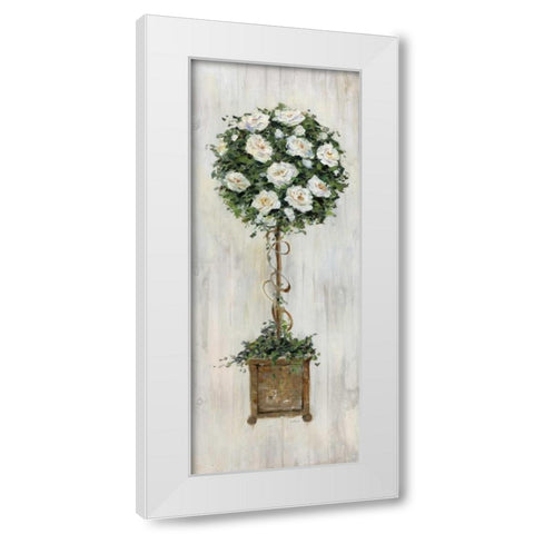 Woodgrain Topiary White Modern Wood Framed Art Print by Swatland, Sally