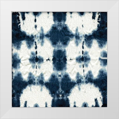 Shibori Square White Modern Wood Framed Art Print by Robinson, Carol