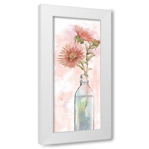 Vintage Bottle Daisy White Modern Wood Framed Art Print by Nan