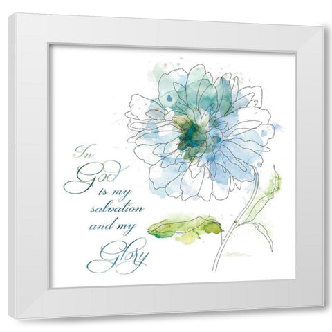 Scripture Bloom IV White Modern Wood Framed Art Print by Robinson, Carol