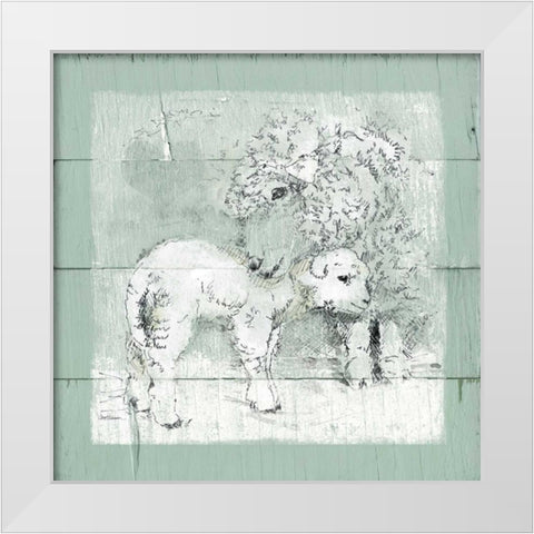 Gentle Lamb II White Modern Wood Framed Art Print by Robinson, Carol