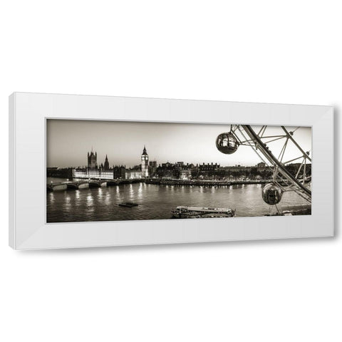 Eyes Over Thames White Modern Wood Framed Art Print by Delimont, Danita