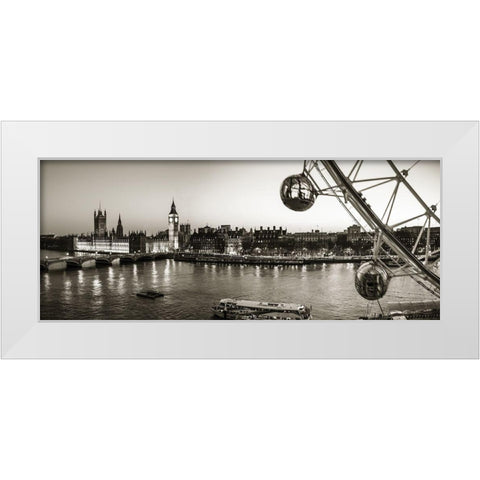 Eyes Over Thames White Modern Wood Framed Art Print by Delimont, Danita