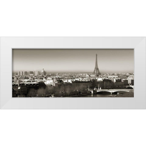 Paris View White Modern Wood Framed Art Print by Delimont, Danita