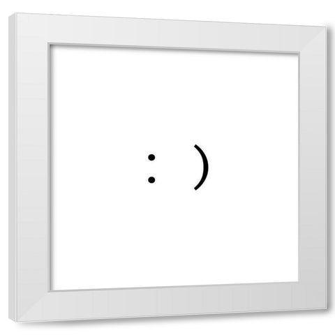 Type Talk II White Modern Wood Framed Art Print by CAD Designs