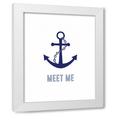 Meet Me By The White Modern Wood Framed Art Print by CAD Designs
