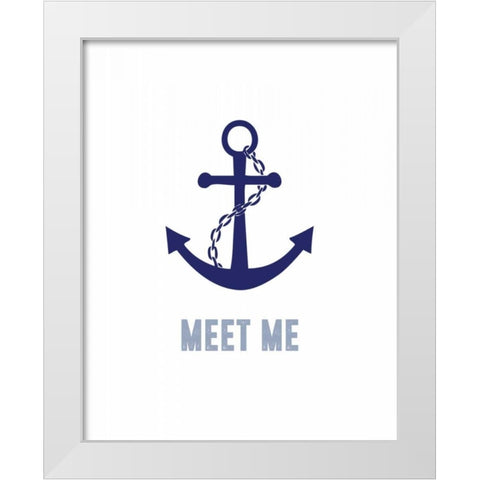 Meet Me By The White Modern Wood Framed Art Print by CAD Designs