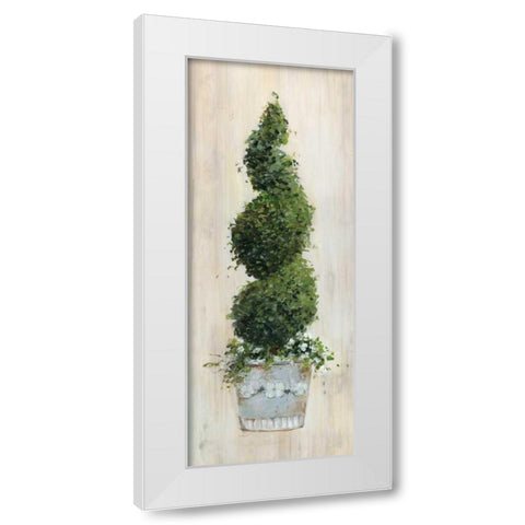 Spiral Topiary White Modern Wood Framed Art Print by Swatland, Sally