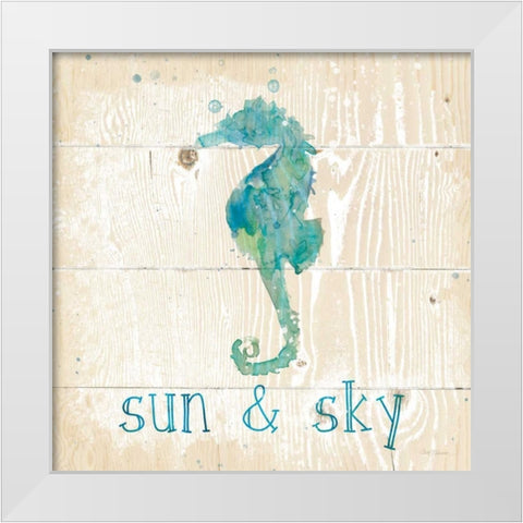Sun And Sky White Modern Wood Framed Art Print by Robinson, Carol