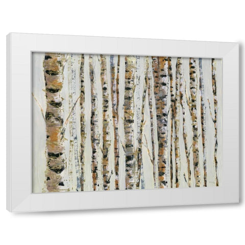 Sparkle Birch White Modern Wood Framed Art Print by Craven, Katrina