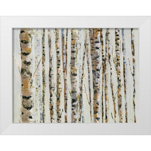 Sparkle Birch White Modern Wood Framed Art Print by Craven, Katrina