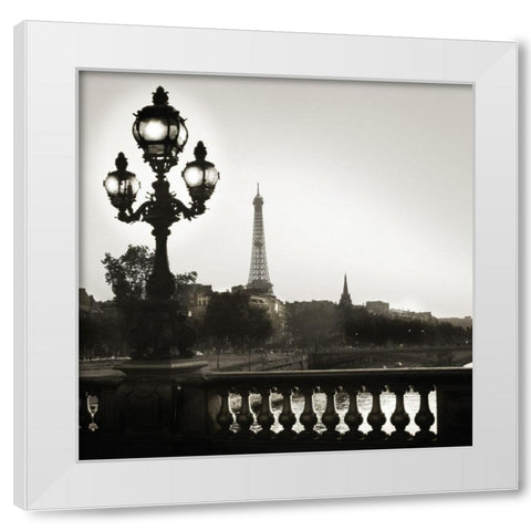 Parisian Evening White Modern Wood Framed Art Print by Delimont, Danita