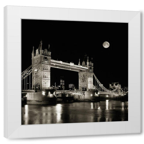 Tower Bridge White Modern Wood Framed Art Print by Delimont, Danita