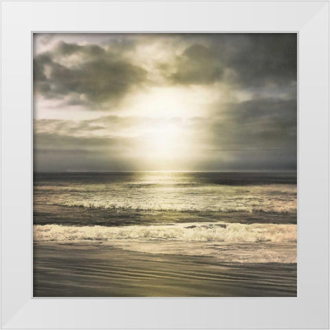 Suns Grace White Modern Wood Framed Art Print by Calascibetta, Mike