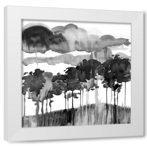 Cerulean Sky White Modern Wood Framed Art Print by Troise Heidel, Theresa