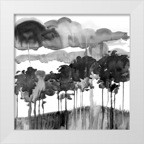 Cerulean Sky White Modern Wood Framed Art Print by Troise Heidel, Theresa