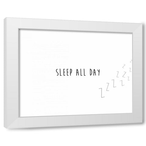 Dance All Night I White Modern Wood Framed Art Print by CAD Designs