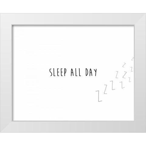 Dance All Night I White Modern Wood Framed Art Print by CAD Designs