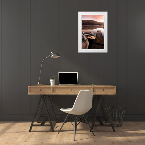 Lee- Rowboats at White Modern Wood Framed Art Print by Delimont, Danita