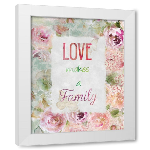 Garden Home Family ii White Modern Wood Framed Art Print by Robinson, Carol