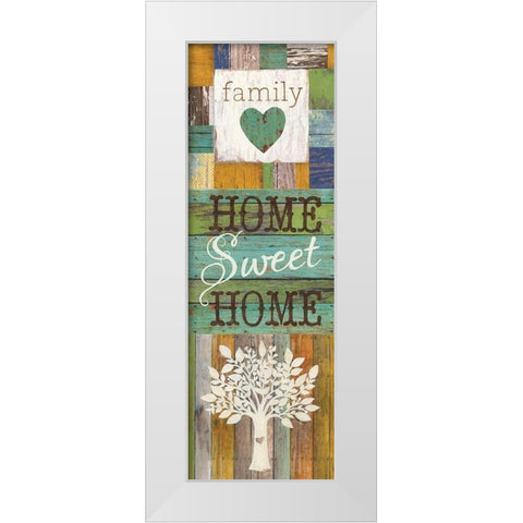 Sweet Home Family Tree White Modern Wood Framed Art Print by Tava Studios