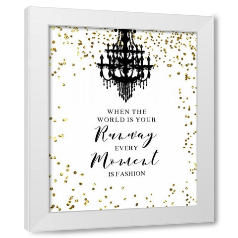 Runway Moment White Modern Wood Framed Art Print by CAD Designs