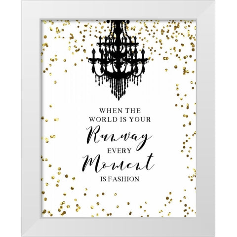 Runway Moment White Modern Wood Framed Art Print by CAD Designs