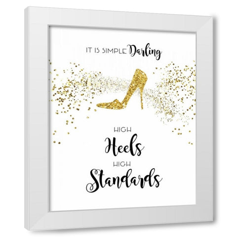 High Heels, High White Modern Wood Framed Art Print by CAD Designs