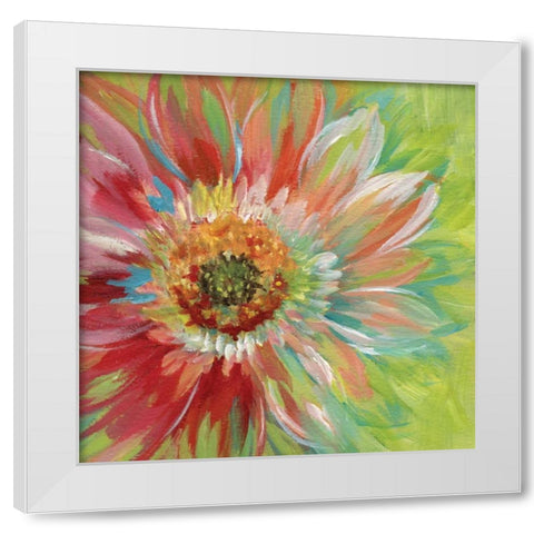 Bright Sunburst White Modern Wood Framed Art Print by Nan