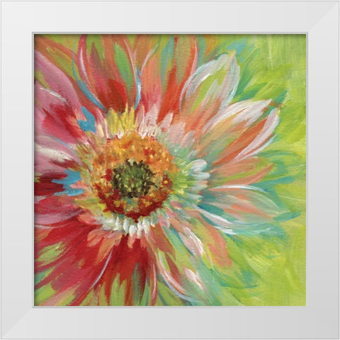 Bright Sunburst White Modern Wood Framed Art Print by Nan