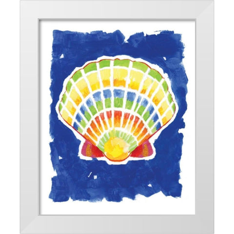 Bright Shell White Modern Wood Framed Art Print by Nan