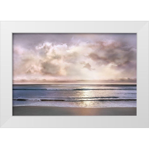 Velvet Beach White Modern Wood Framed Art Print by Calascibetta, Mike