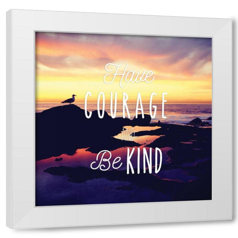 Have Courage and Be White Modern Wood Framed Art Print by Delimont, Danita