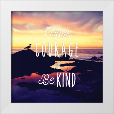 Have Courage and Be White Modern Wood Framed Art Print by Delimont, Danita