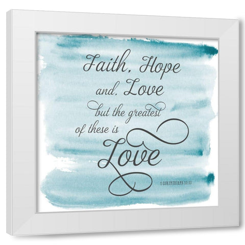 Love Is White Modern Wood Framed Art Print by Murray, Amanda