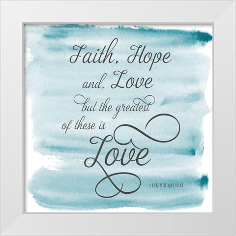 Love Is White Modern Wood Framed Art Print by Murray, Amanda