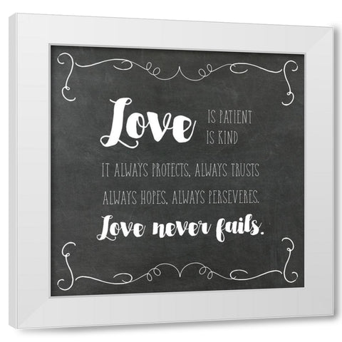 Faith, Hope, Love White Modern Wood Framed Art Print by Murray, Amanda