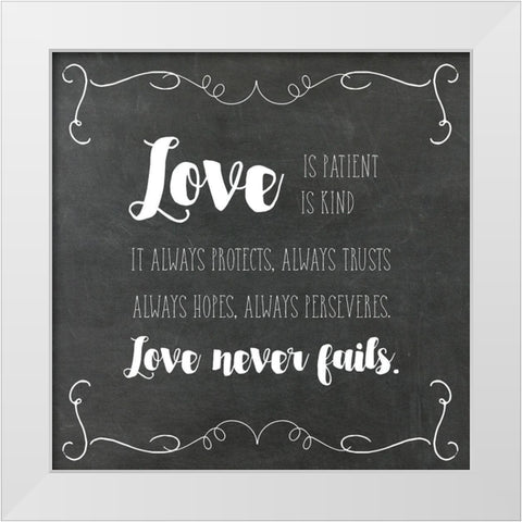 Faith, Hope, Love White Modern Wood Framed Art Print by Murray, Amanda