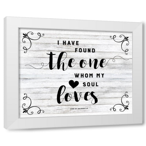 The One White Modern Wood Framed Art Print by Murray, Amanda