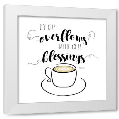 Cup Overflows White Modern Wood Framed Art Print by Murray, Amanda