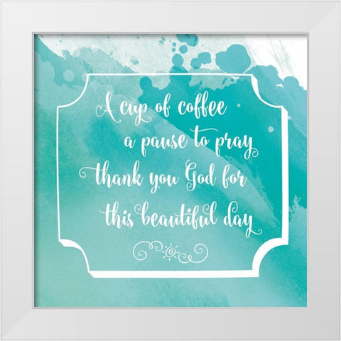 Beatuiful Day White Modern Wood Framed Art Print by Murray, Amanda