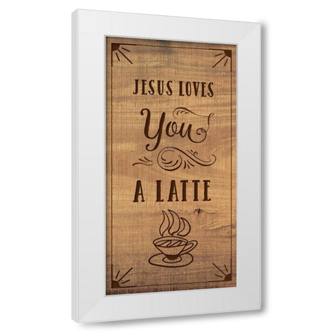 Jesus Loves You A White Modern Wood Framed Art Print by Murray, Amanda