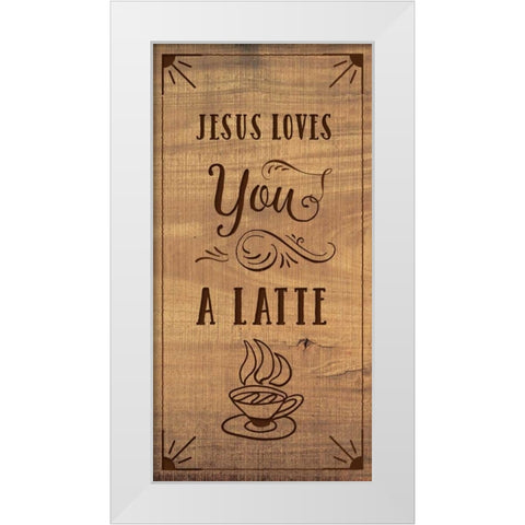 Jesus Loves You A White Modern Wood Framed Art Print by Murray, Amanda