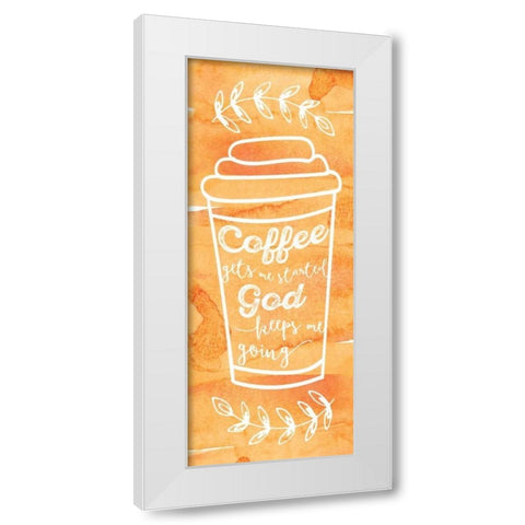 Keeps Me Going White Modern Wood Framed Art Print by Murray, Amanda