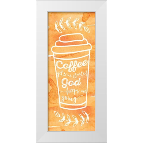 Keeps Me Going White Modern Wood Framed Art Print by Murray, Amanda