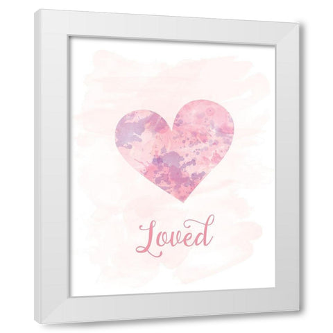 Loved White Modern Wood Framed Art Print by Murray, Amanda