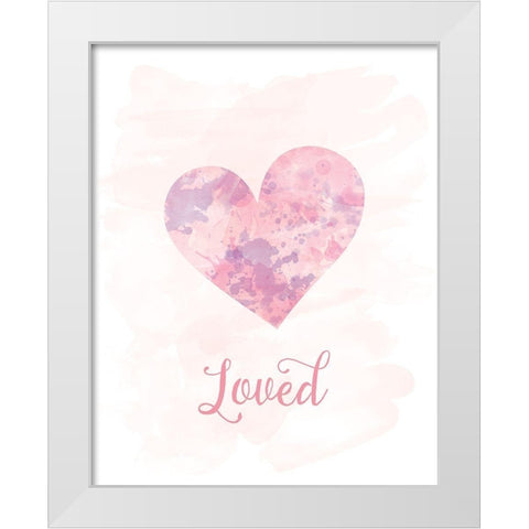 Loved White Modern Wood Framed Art Print by Murray, Amanda